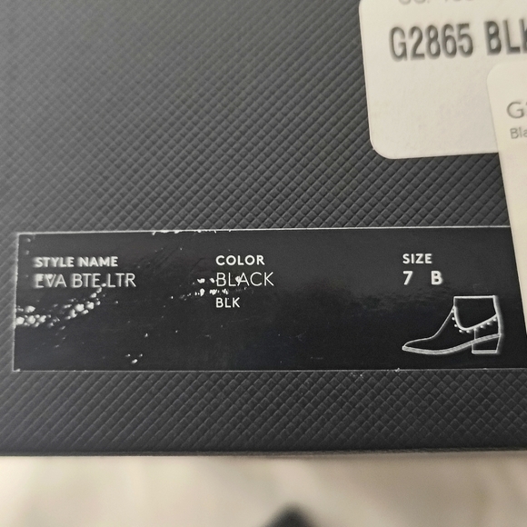 Coach Eva Stacked Black Leather Booties Size 7B - Picture 7 of 8